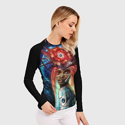 Рашгард женский Cyberpunk girl, цвет: 3D-принт — фото 2