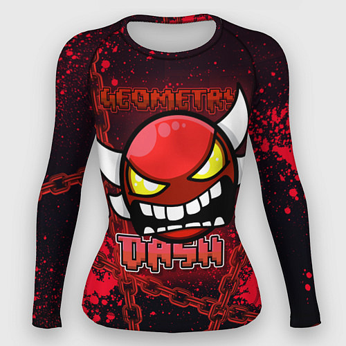 Женский рашгард Geometry Dash: Red Evil / 3D-принт – фото 1