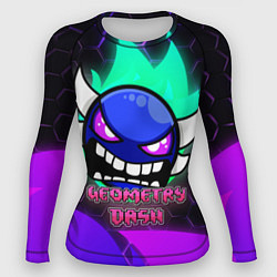 Рашгард женский Geometry Dash: Neon Evil, цвет: 3D-принт
