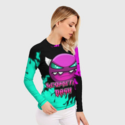 Рашгард женский Geometry Dash, цвет: 3D-принт — фото 2
