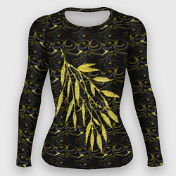 Рашгард женский Золотые листья, цвет: 3D-принт
