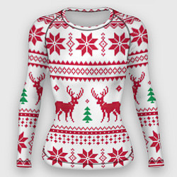 Рашгард женский Зимняя ночь, цвет: 3D-принт