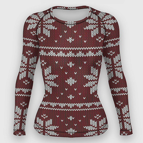 Женский рашгард Вязаный рисунок / 3D-принт – фото 1