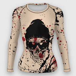 Рашгард женский Череп Хипстер Брызги Краски, цвет: 3D-принт