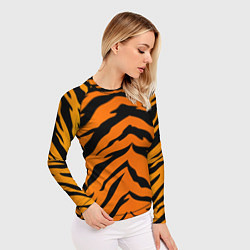 Рашгард женский Шкура тигра, цвет: 3D-принт — фото 2