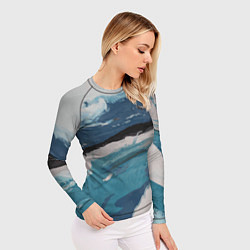 Рашгард женский Волны океана, цвет: 3D-принт — фото 2