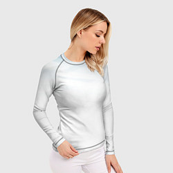 Рашгард женский Бирюзовая и синяя геометрия, цвет: 3D-принт — фото 2