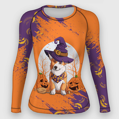Женский рашгард Корги на хэллоуине / 3D-принт – фото 1