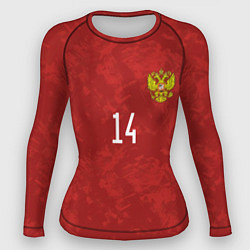 Рашгард женский Джикия, форма сборной России, цвет: 3D-принт