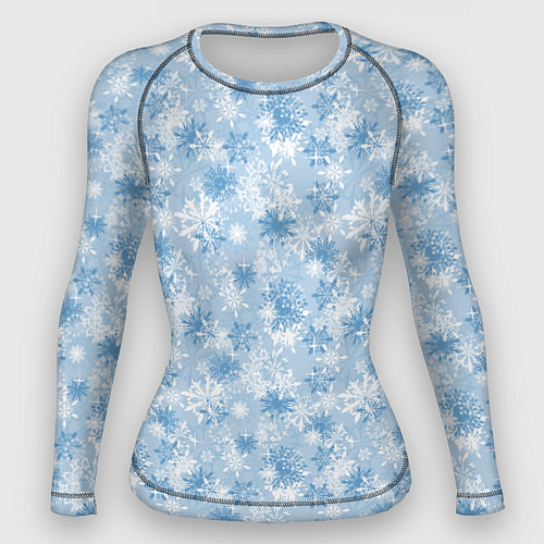 Женский рашгард Морозное Снежное Утро / 3D-принт – фото 1