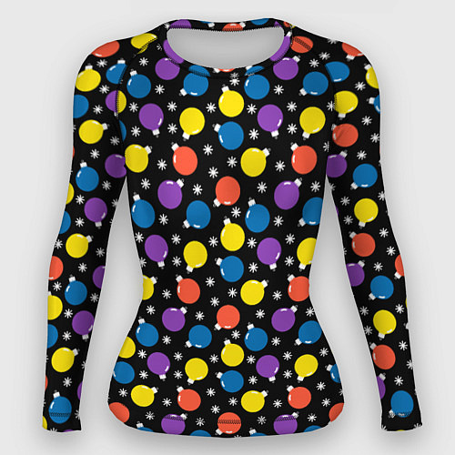 Женский рашгард Новогодние Лампочки / 3D-принт – фото 1