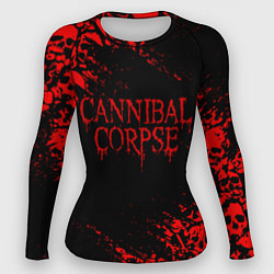 Рашгард женский CANNIBAL CORPSE КРАСНЫЕ ЧЕРЕПА, цвет: 3D-принт