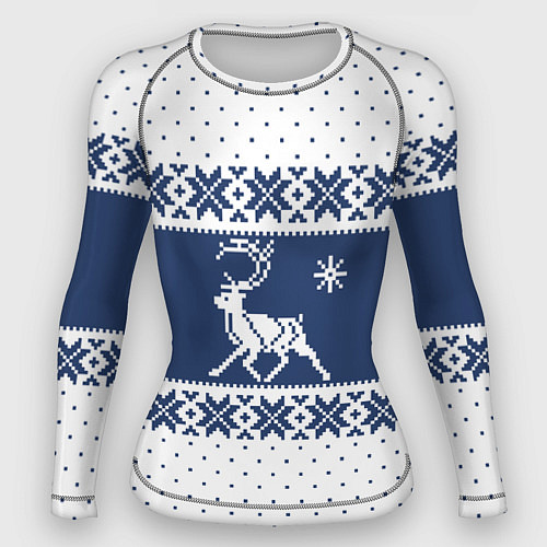 Женский рашгард Северный Олень звезда / 3D-принт – фото 1