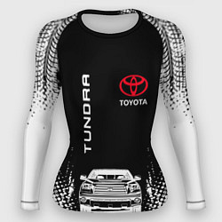 Рашгард женский Toyota Tundra Следы шин, цвет: 3D-принт