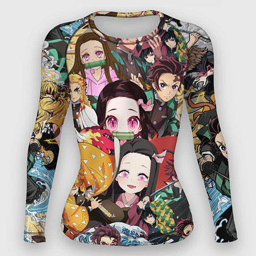 Женский рашгард КЛИНОК РАССЕКАЮЩИЙ СТИКЕРБОМБИНГ / 3D-принт – фото 1