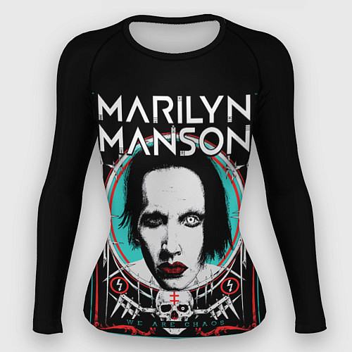 Женский рашгард Marilyn Manson - We are chaos / 3D-принт – фото 1