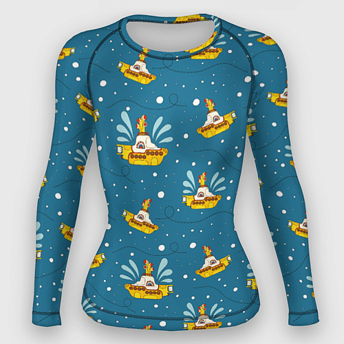 Женский рашгард Много-много Yellow Submarine The Beatles / 3D-принт – фото 1
