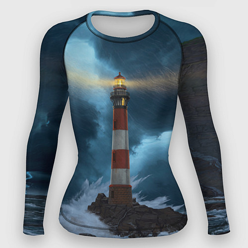 Женский рашгард НОЧНОЙ МАЯК / 3D-принт – фото 1