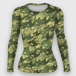 Рашгард женский Акулы камуфляж, цвет: 3D-принт