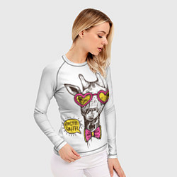 Рашгард женский Жираф хипстер 2022, цвет: 3D-принт — фото 2