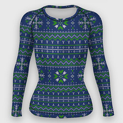 Рашгард женский Узорный свитер, цвет: 3D-принт