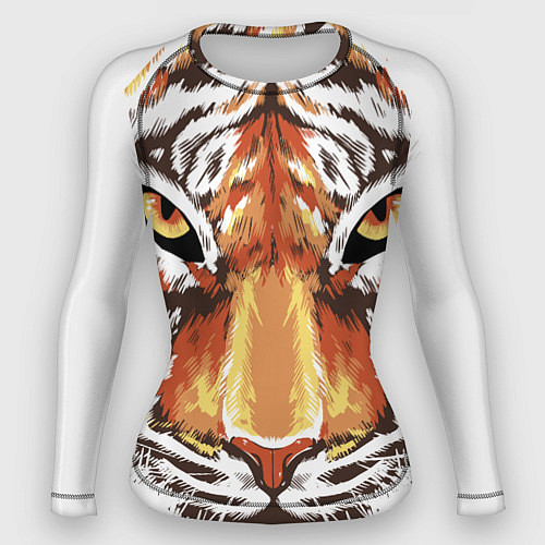 Женский рашгард Морда тигра от John Art / 3D-принт – фото 1