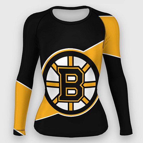 Женский рашгард Бостон Брюинз, Boston Bruins / 3D-принт – фото 1