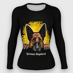 Рашгард женский Немецкая Овчарка German Shepherd, цвет: 3D-принт