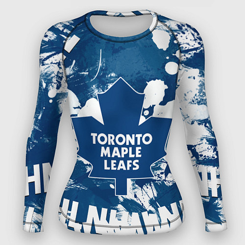 Женский рашгард Торонто Мейпл Лифс, Toronto Maple Leafs / 3D-принт – фото 1