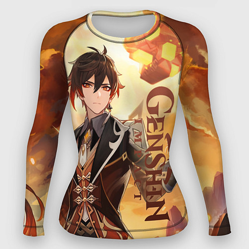 Женский рашгард Геншин импакт: Чжун Ли / 3D-принт – фото 1