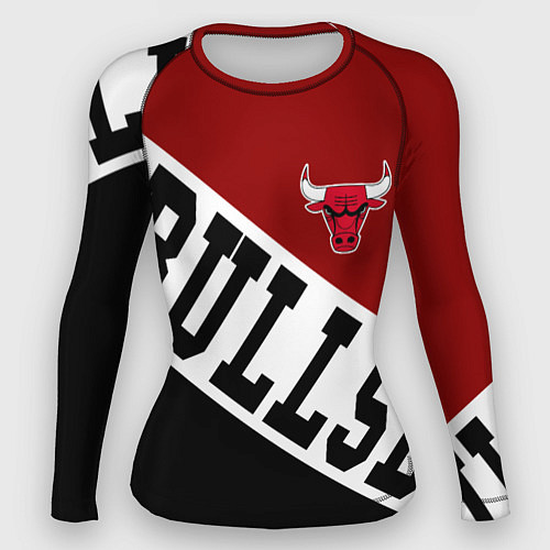 Женский рашгард Чикаго Буллз, Chicago Bulls, SPORT / 3D-принт – фото 1