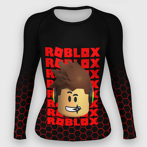 Женский рашгард ROBLOX LEGO FACE УЗОР СОТЫ / 3D-принт – фото 1