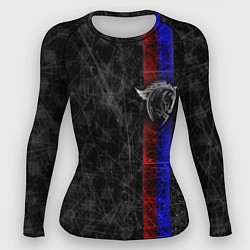 Рашгард женский ЦСКА Москва black theme, цвет: 3D-принт