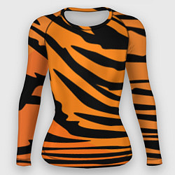 Рашгард женский Шкура шерсть тигра, цвет: 3D-принт