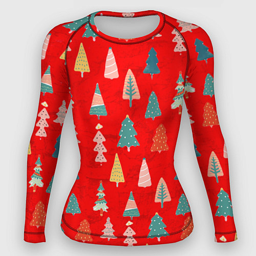 Женский рашгард Новый год / 3D-принт – фото 1