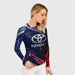 Рашгард женский Toyota градиент, цвет: 3D-принт — фото 2