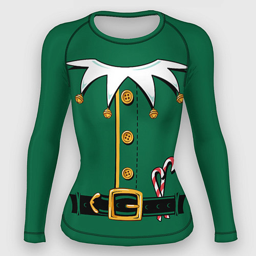 Женский рашгард Christmas Elf Outfit / 3D-принт – фото 1