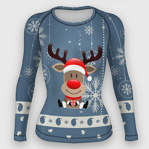Женский рашгард New Years Deer / 3D-принт – фото 1