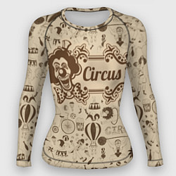 Рашгард женский Цирк винтажный, цвет: 3D-принт