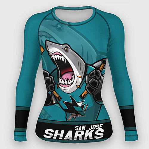 Женский рашгард San Jose Sharks, Сан Хосе Шаркс / 3D-принт – фото 1