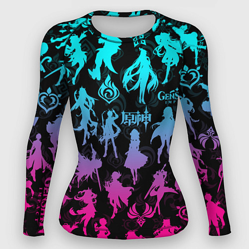 Женский рашгард ГЕНШИН ИМПАКТ НЕОН ПЕРСОНАЖИ ИГРЫ GENSHIN IM ACT L / 3D-принт – фото 1