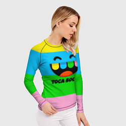 Рашгард женский Toca Boca Logo Тока Бока, цвет: 3D-принт — фото 2