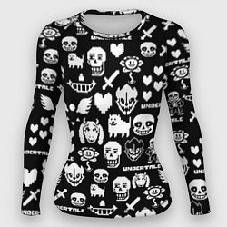 Женский рашгард UNDERTALE PATTERN БЕЛЫЙ