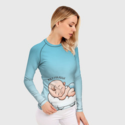 Рашгард женский Жду малыша, цвет: 3D-принт — фото 2