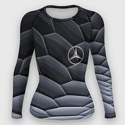 Рашгард женский Mercedes Benz pattern, цвет: 3D-принт