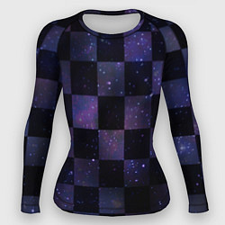 Рашгард женский Space Neon Chessboard, цвет: 3D-принт