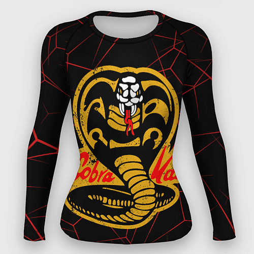 Женский рашгард Кобра кай и красный узор / 3D-принт – фото 1