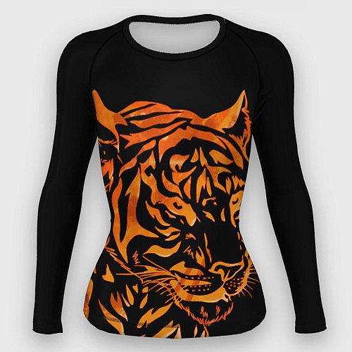 Женский рашгард Огненный Еигр Fire Еiger Пламя / 3D-принт – фото 1