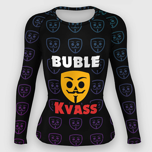 Женский рашгард Bubble kvass anonymous logo / 3D-принт – фото 1