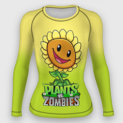 Рашгард женский Plants vs Zombies - Подсолнух, цвет: 3D-принт